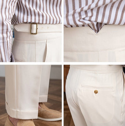 Old Money Straight Leg Pleated Trousers