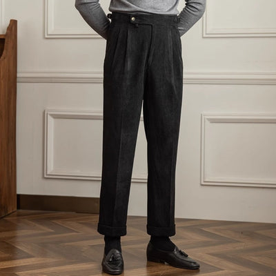 Old Money Corduroy Drape Casual Trousers