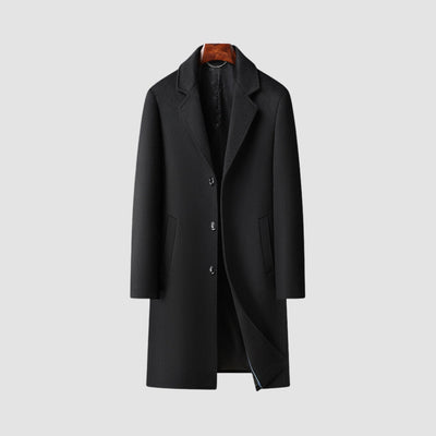Old Money Long Suit Collar Wool Coat