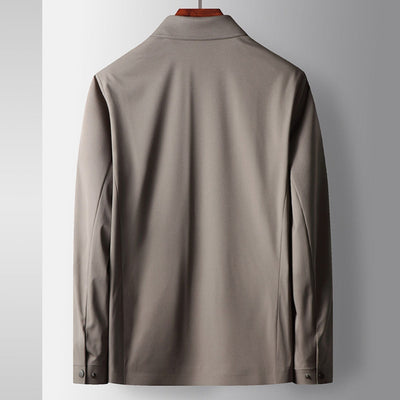 Old Money Lapel Business Executive Zipper Jacket