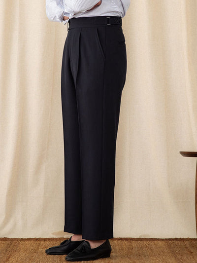 Old Money Italian Casual Straight Trousers
