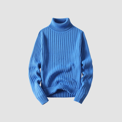 Old Money Twisted Turtleneck Knit Sweater