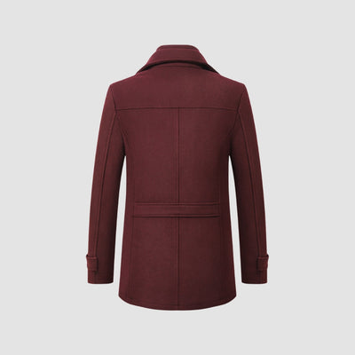 Old Money Mid-Length Woolen Coat Business Casual Style