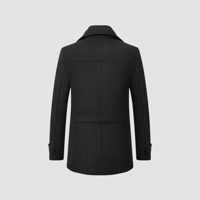 Old Money Mid-Length Woolen Coat Business Casual Style